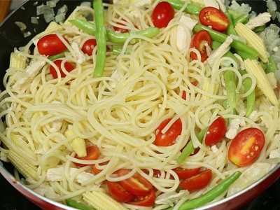 食譜-鮮蔬雞肉義大利麵