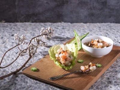 食譜-生菜水梨蝦鬆