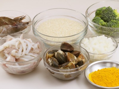 食譜-薑黃海鮮燉飯