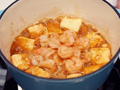 食譜-蝦仁佐豆腐