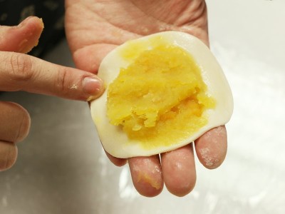 食譜-水餃皮變身地瓜餅