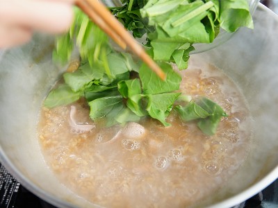 食譜-菠菜豬肝粥