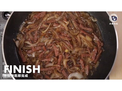 食譜-五分鐘快速料理！洋蔥肉乾蓋飯！