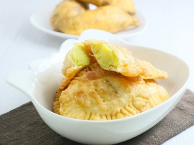 食譜-水餃皮變身地瓜餅