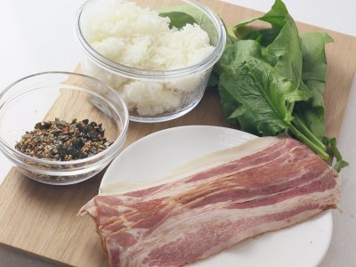 食譜-培根菠菜小飯糰