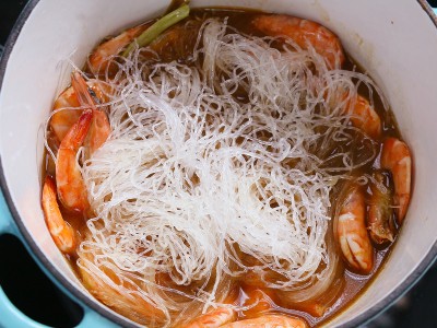 食譜-鮮蝦冬粉煲