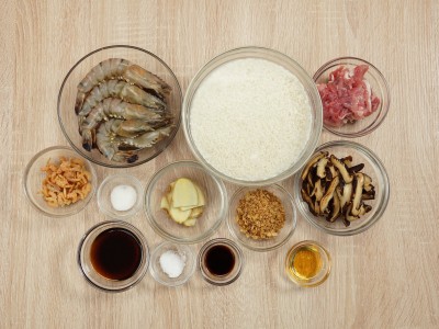 食譜-草蝦香菇油飯