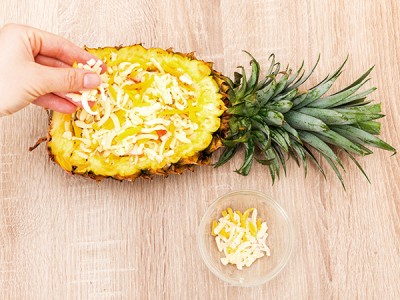 食譜-白醬海鮮鳳梨盅