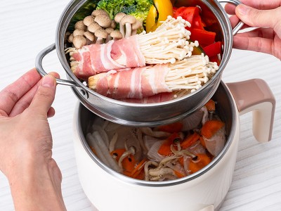 食譜-豬肉味噌湯+日式蒸物