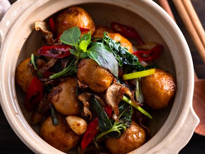 食譜-三杯花枝丸