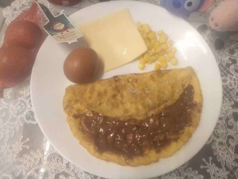 餐桌-法國薄餅巧克力