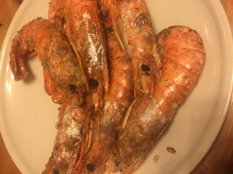 餐桌-蒜香乾煎天使紅蝦