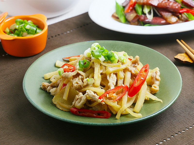 食譜-白蘿蔔拌炒肉絲