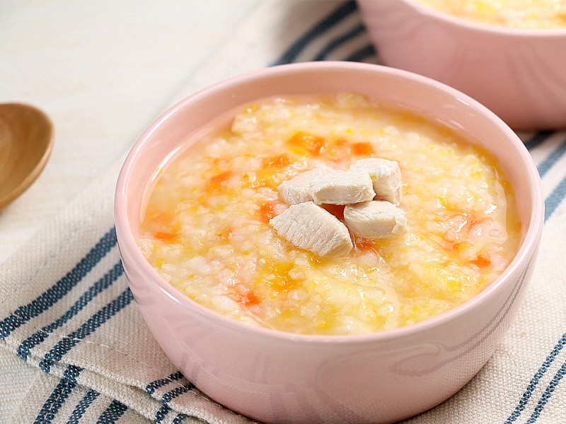 食譜-南瓜雞肉粥