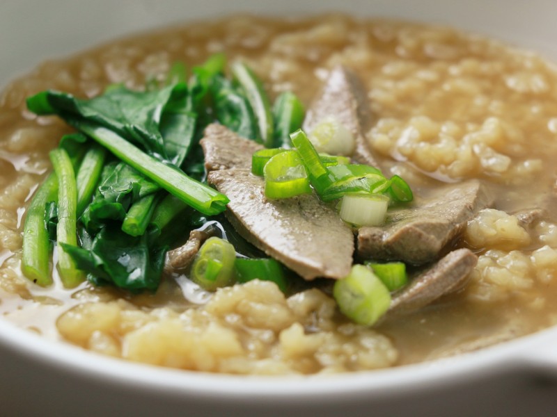 食譜-菠菜豬肝粥