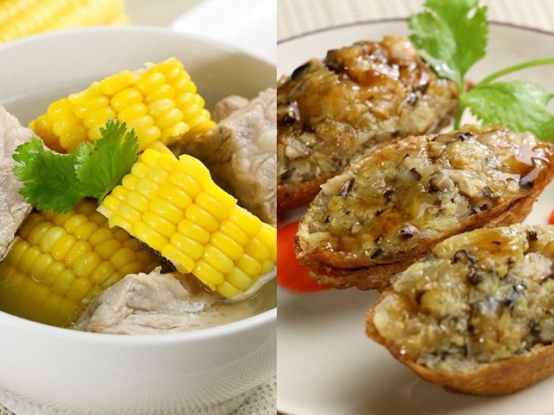 食譜-玉米排骨湯+豆皮白菜包(一鍋二菜)