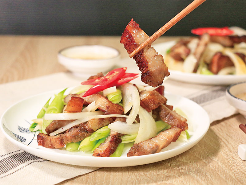 蒜苗鹹豬肉 鍋寶好食光 健康食譜